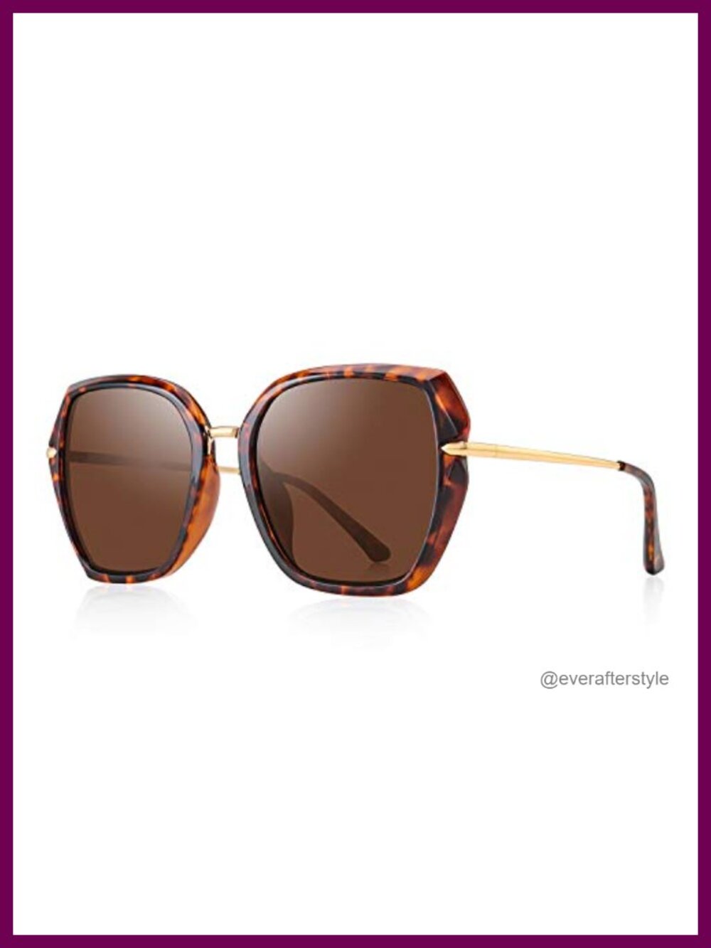 Polarized Square Sunglasses UV400 Lightweight Metal Full Rim